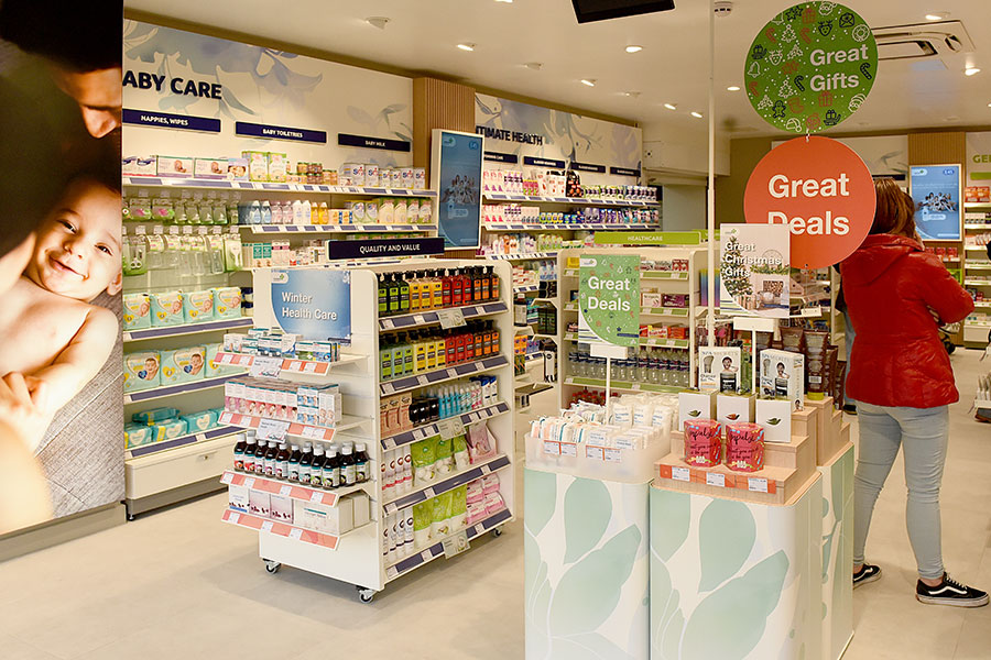 Chemist interior in Wrexham