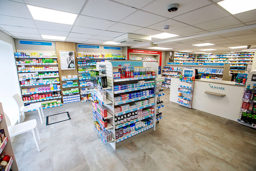 Wrexham pharmacy with waiting area