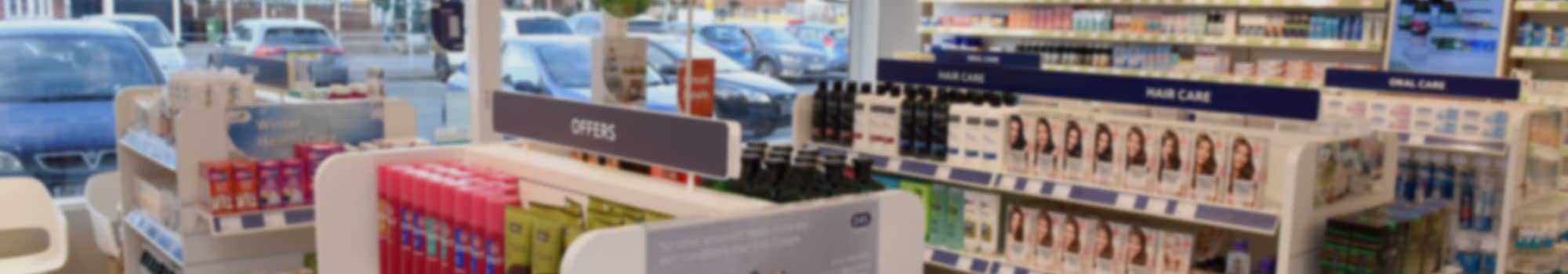 Interior of Wrexham pharmacy