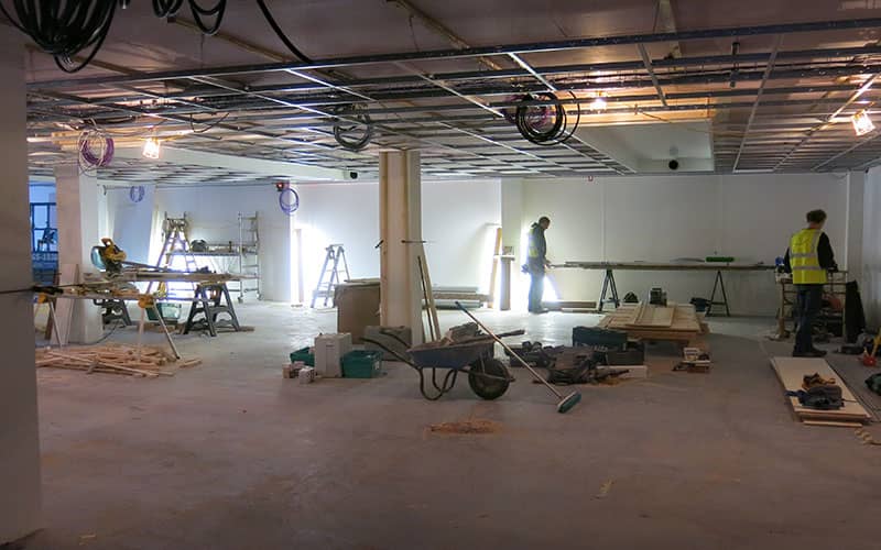 Shopfitting being carried out in Wrexham